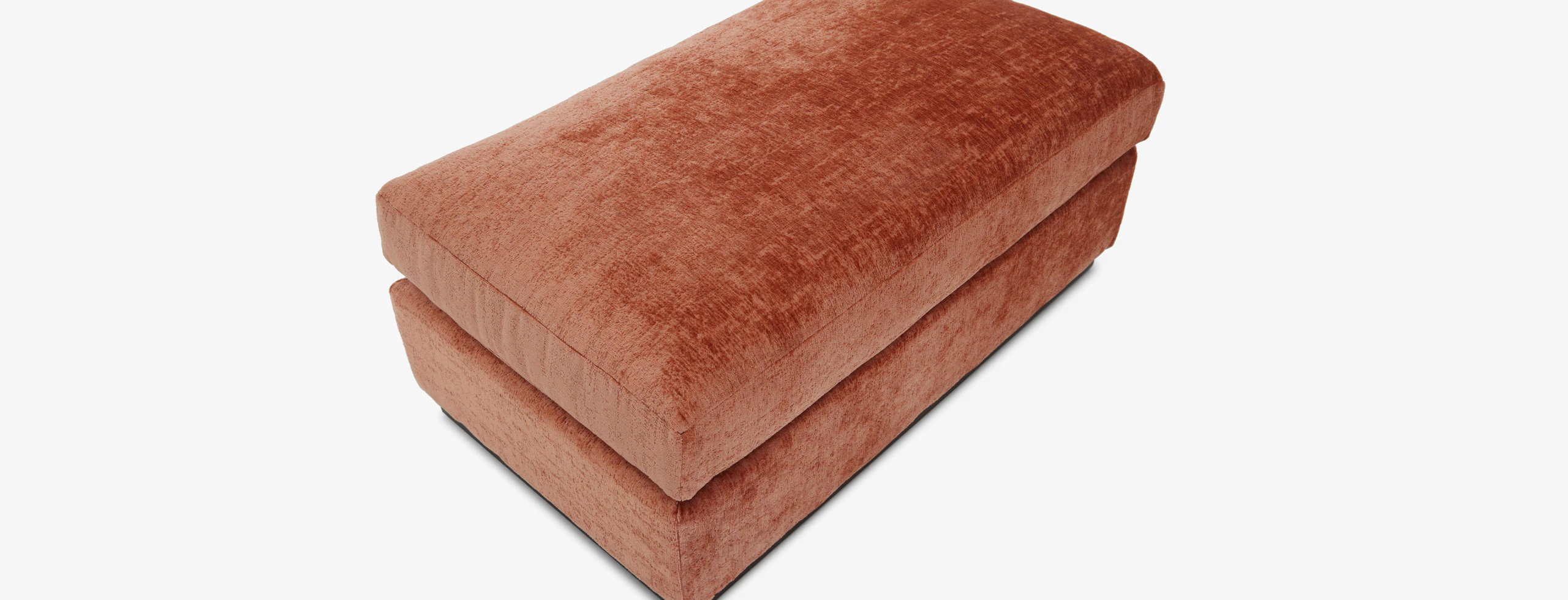 Holt Half Ottoman Plush Terra Rose