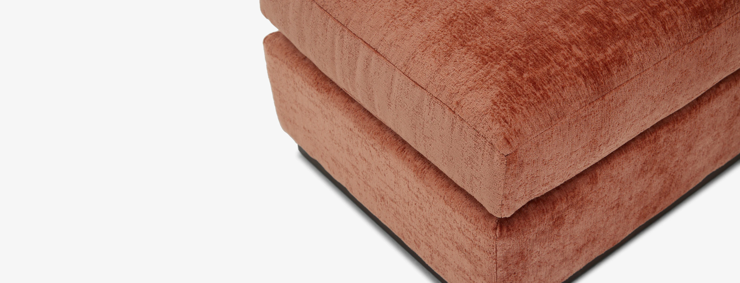Holt Half Ottoman Plush Terra Rose