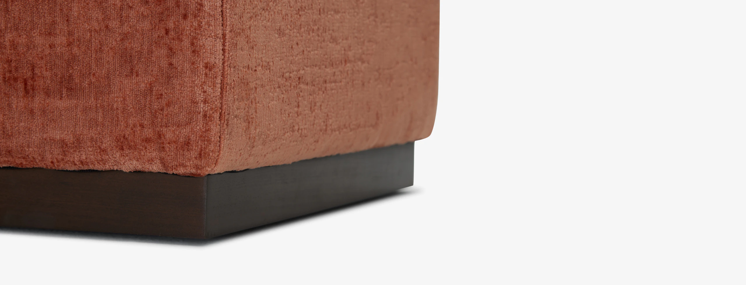 Holt Half Ottoman Plush Terra Rose