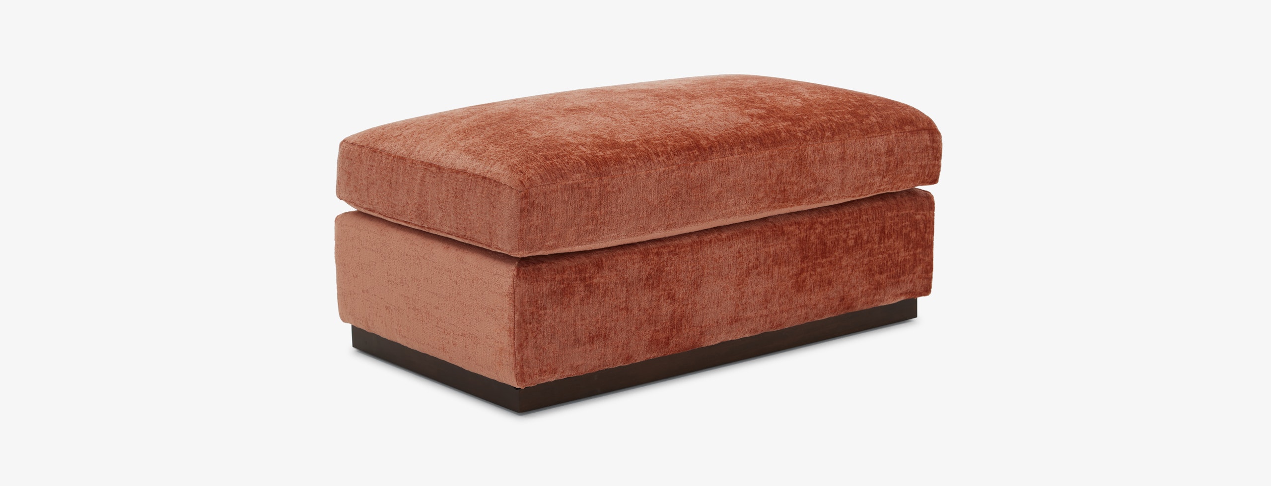 Holt Half Ottoman Plush Terra Rose