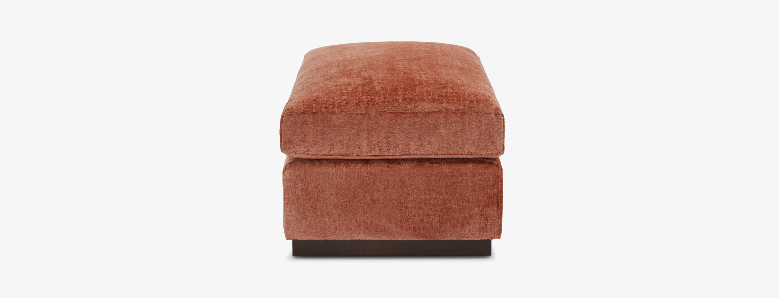 Holt Half Ottoman Plush Terra Rose