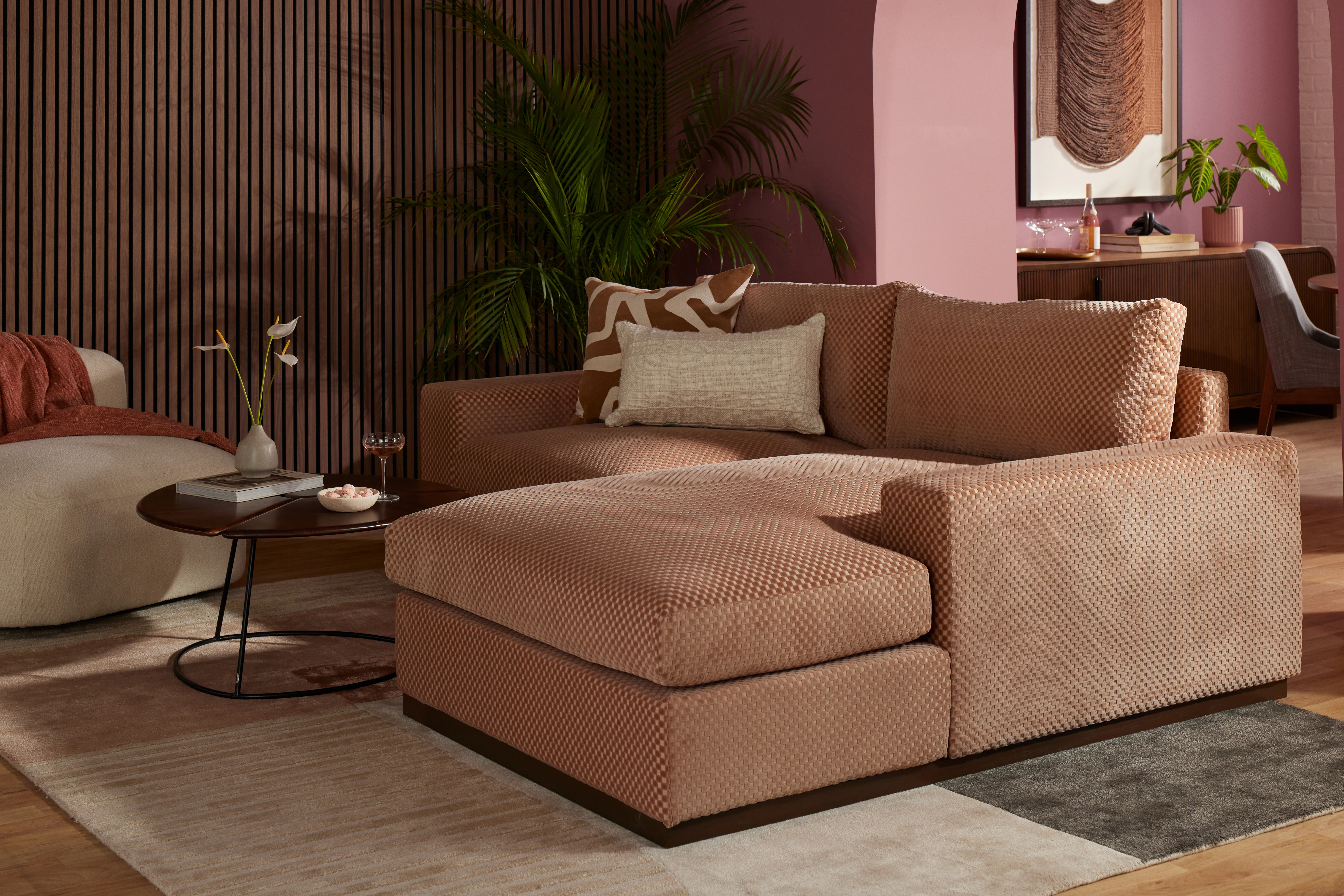 Holt Modular Compact Sectional Right Checker Mocha