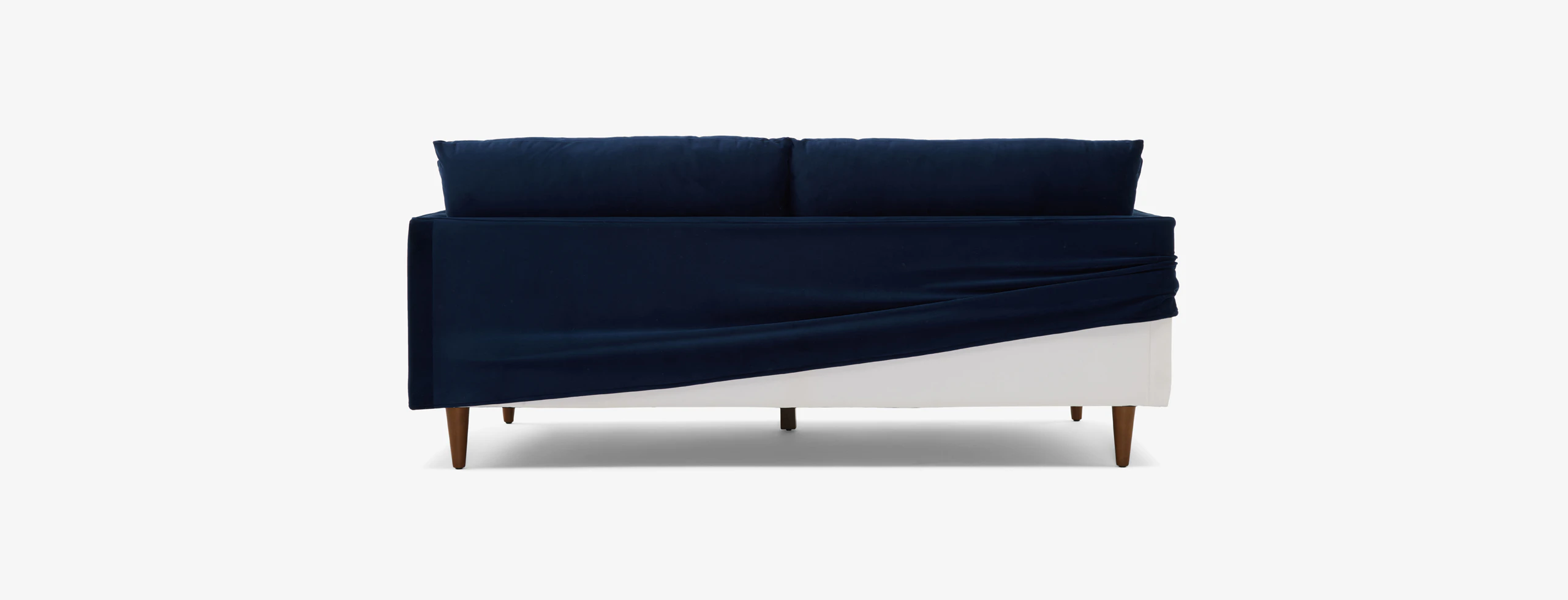Lewis Slipcovered Sofa Royale Cobalt