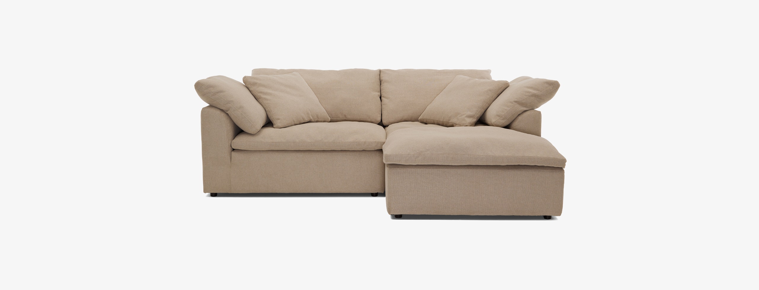 Bryant Modular Compact Double Chaise Sectional Villa Sand