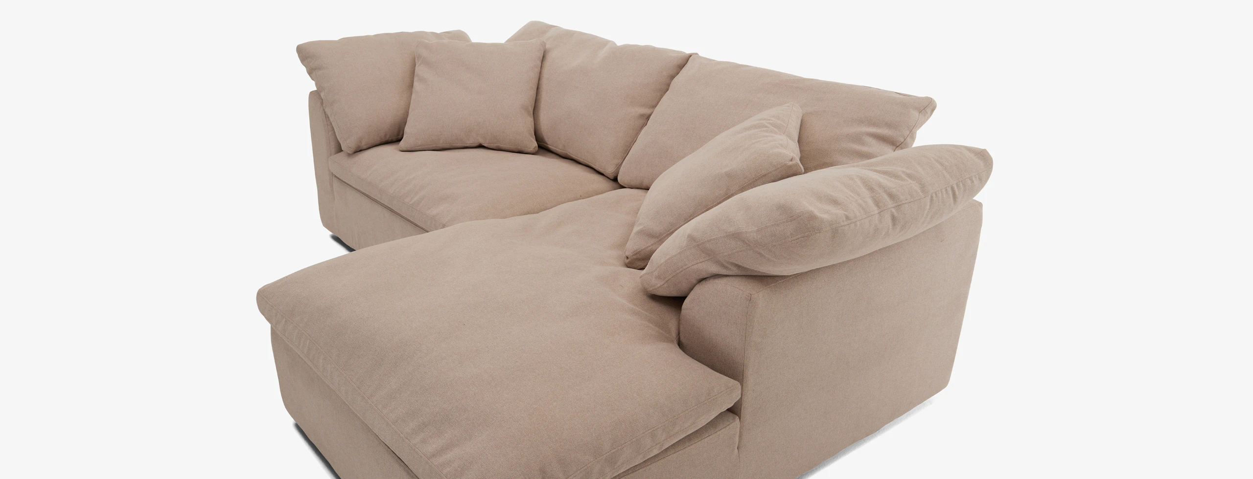 Bryant Modular Compact Double Chaise Sectional Villa Sand