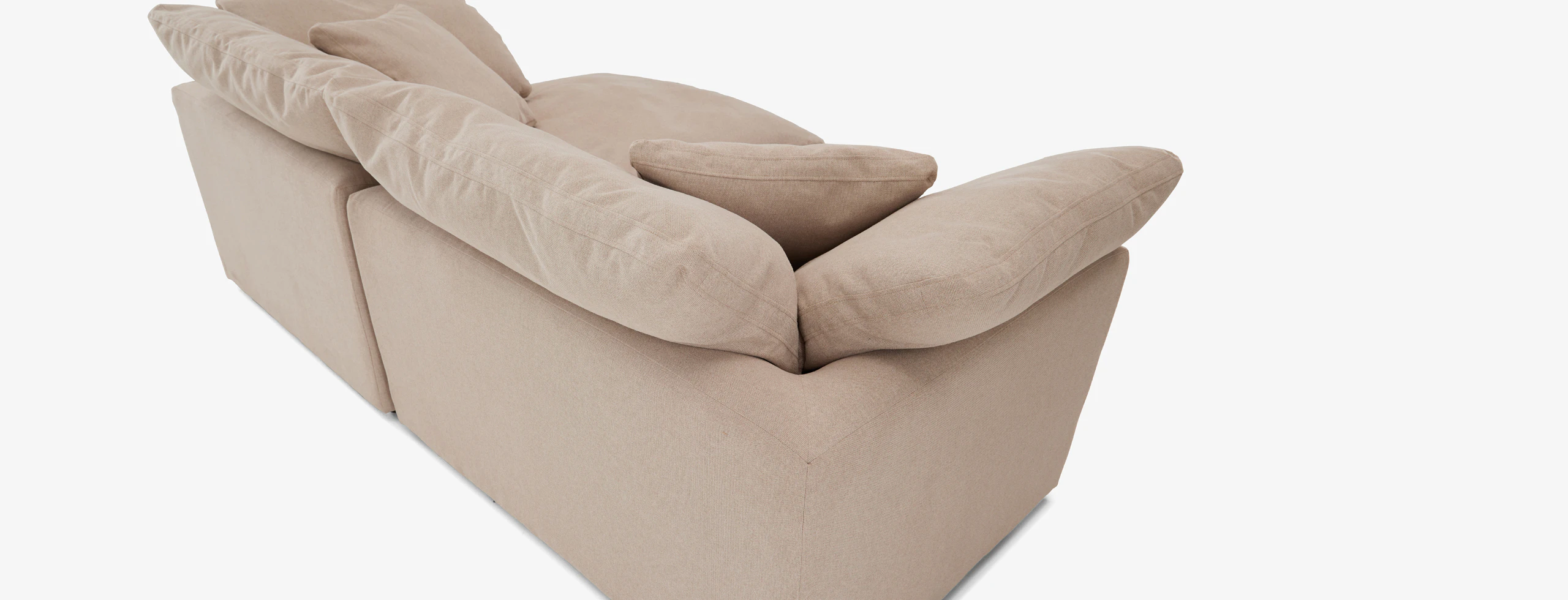 Bryant Modular Compact Double Chaise Sectional Villa Sand