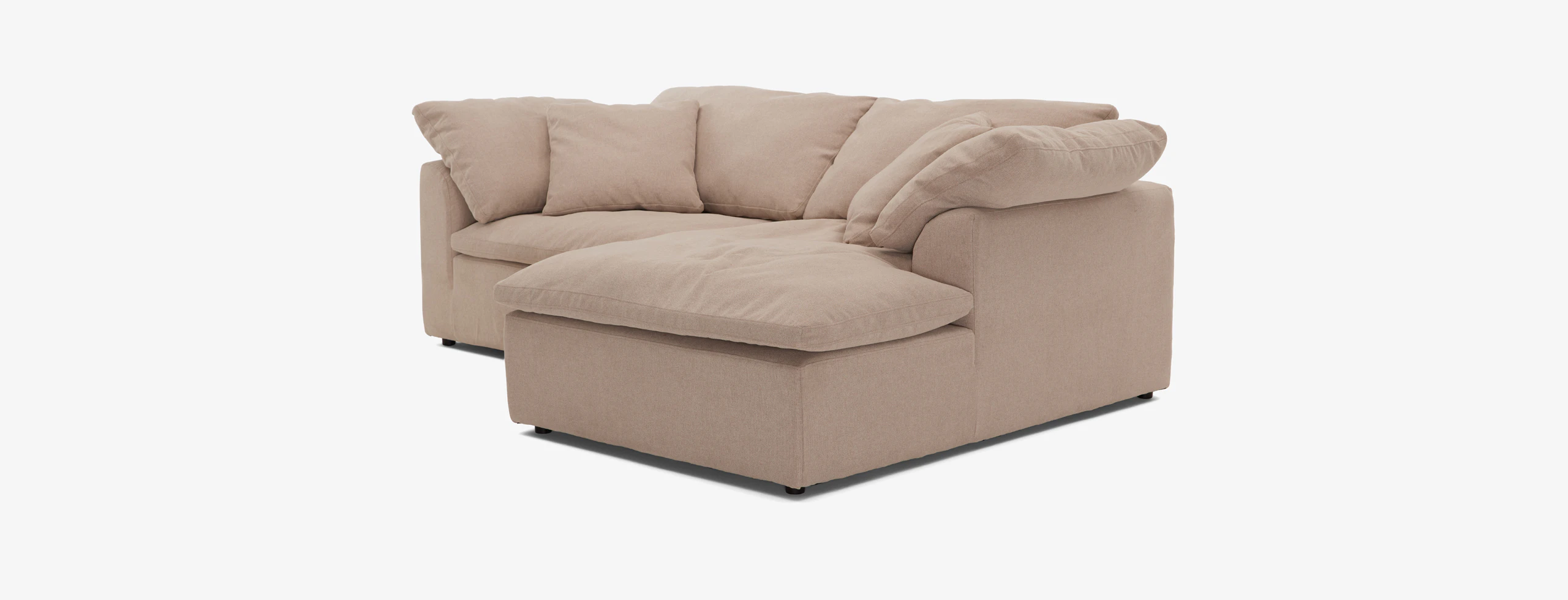 Bryant Modular Compact Double Chaise Sectional Villa Sand