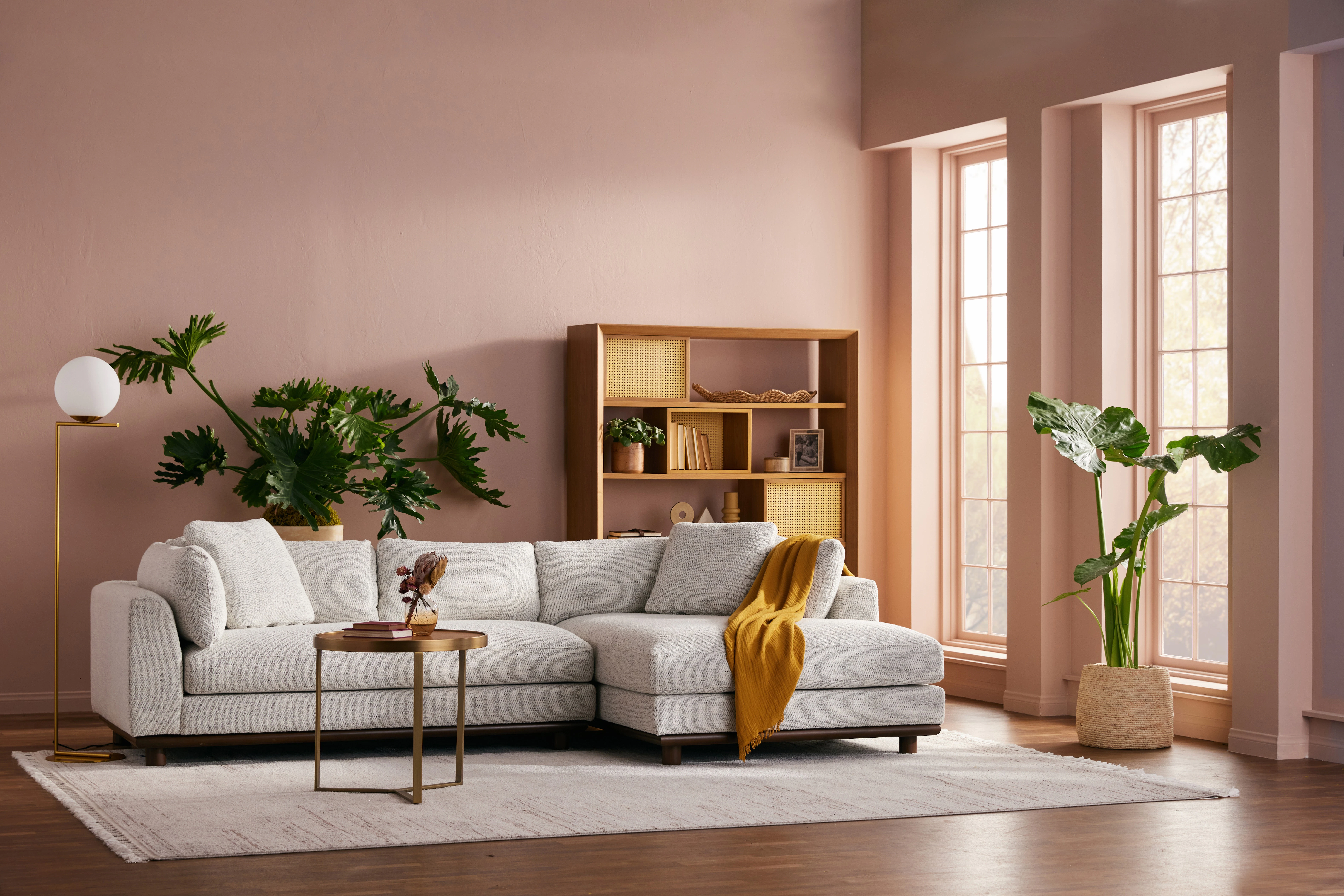 Miller Double Chaise Sectional Borough Cotton copy