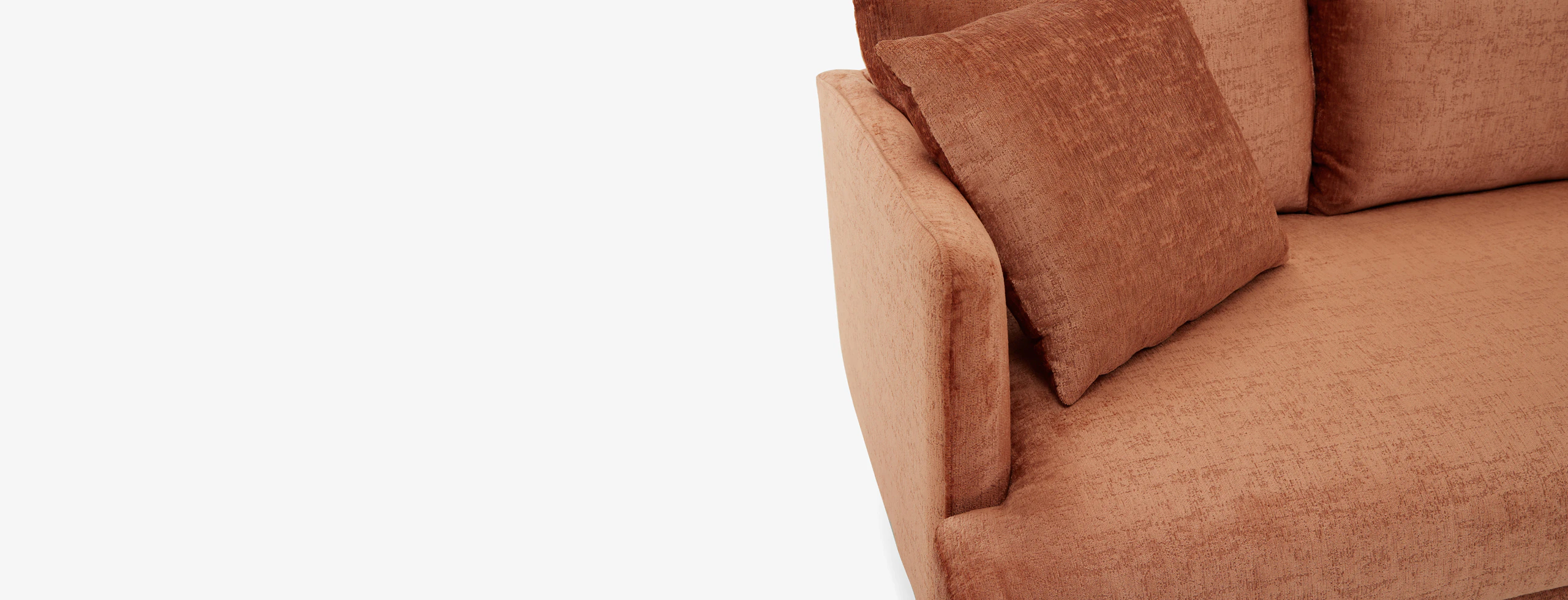 Lewis Aparment Sectional Plush Terra Rose