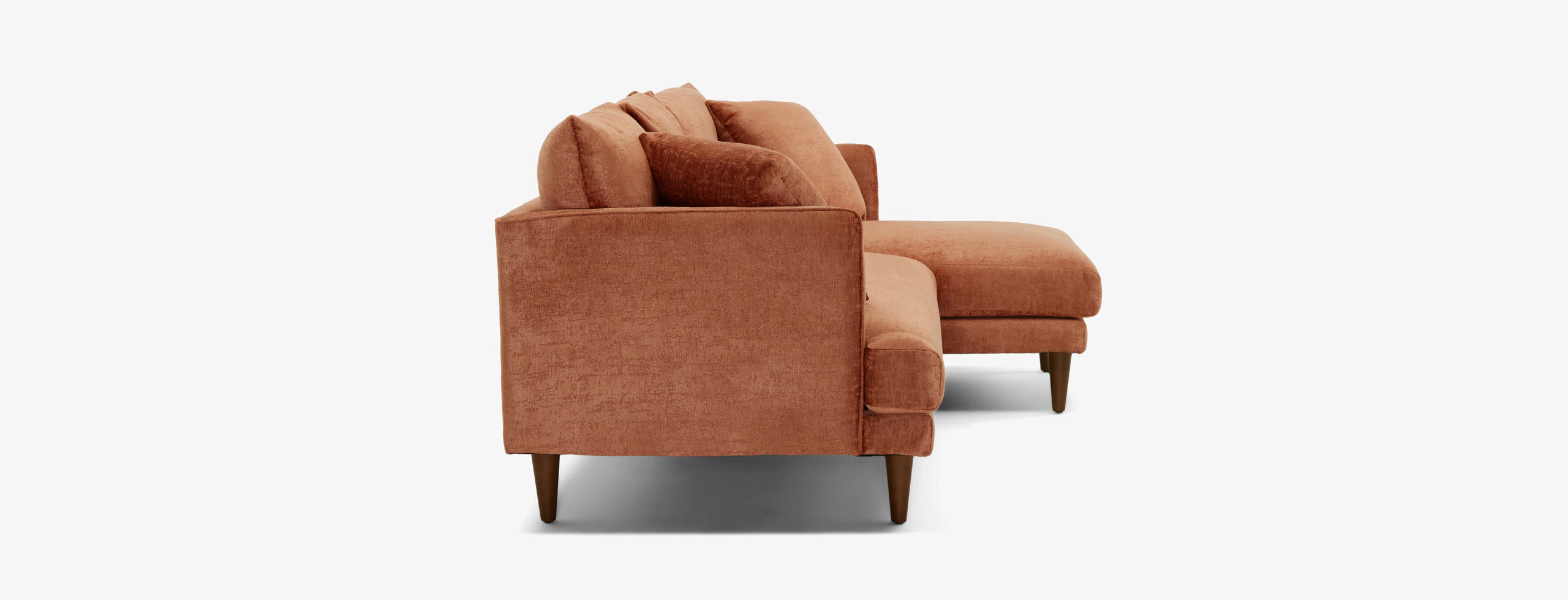 Lewis Aparment Sectional Plush Terra Rose