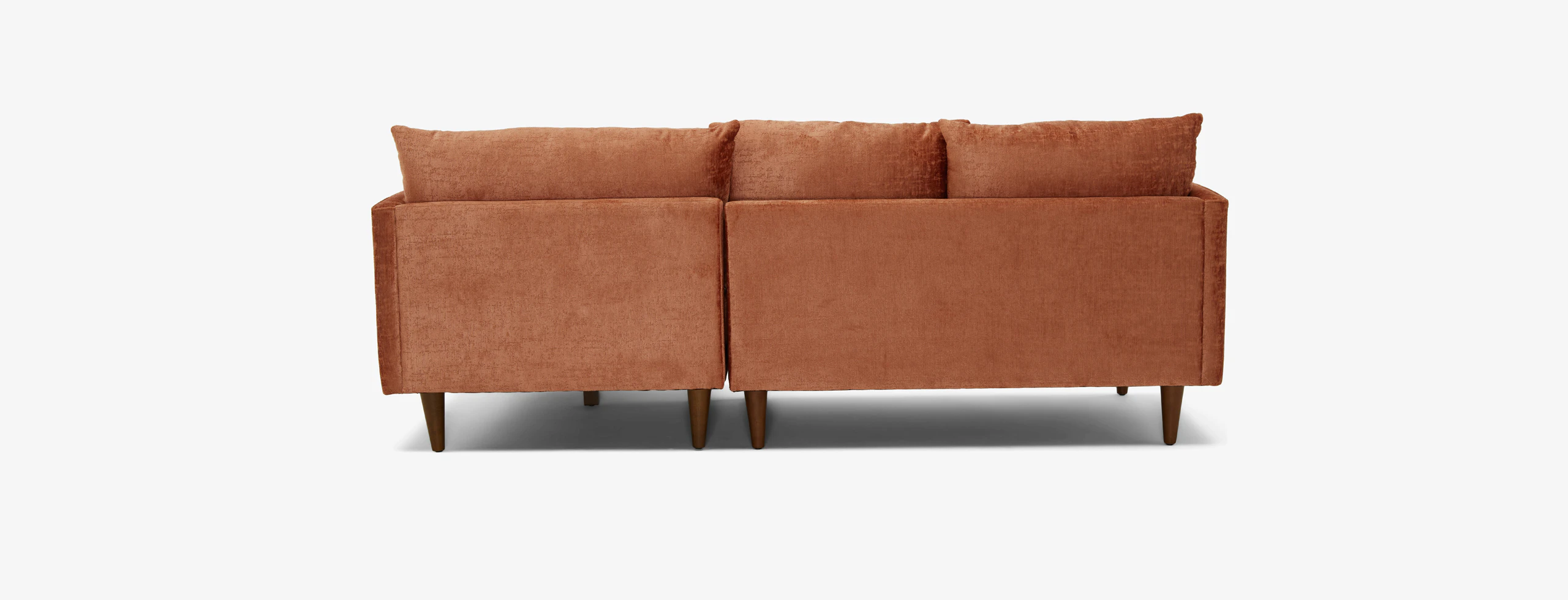 Lewis Aparment Sectional Plush Terra Rose