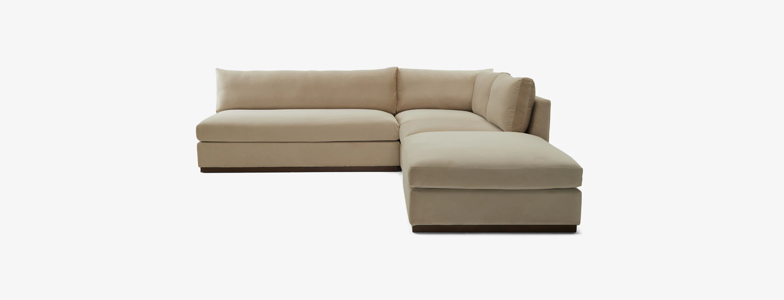 Holt Loveseat Bumper With Ottoman Sectional Royale Sand