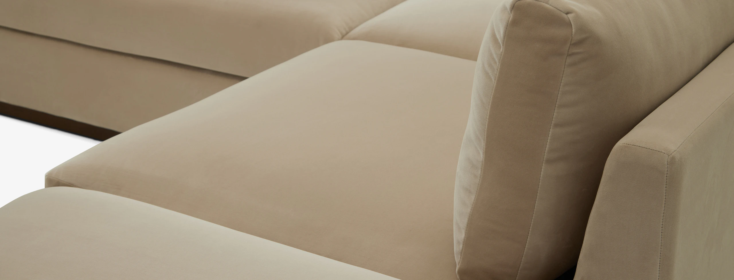 Holt Loveseat Bumper With Ottoman Sectional Royale Sand