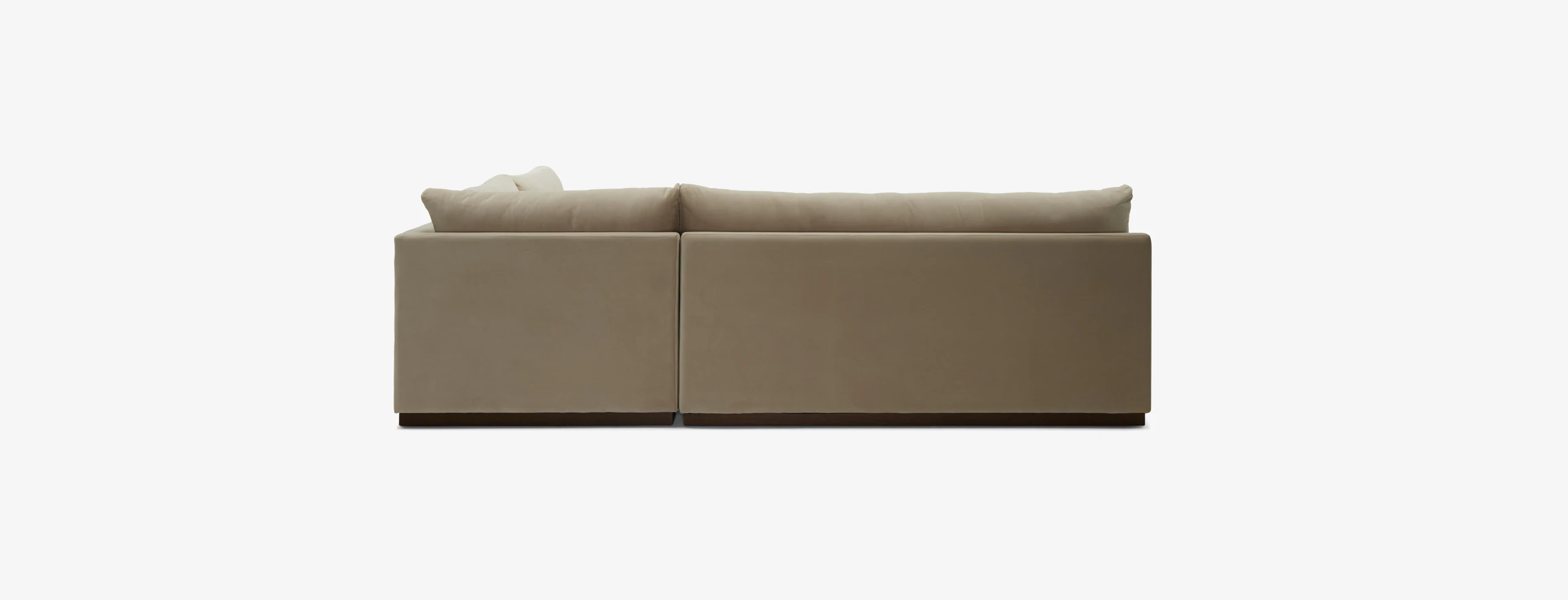 Holt Loveseat Bumper With Ottoman Sectional Royale Sand