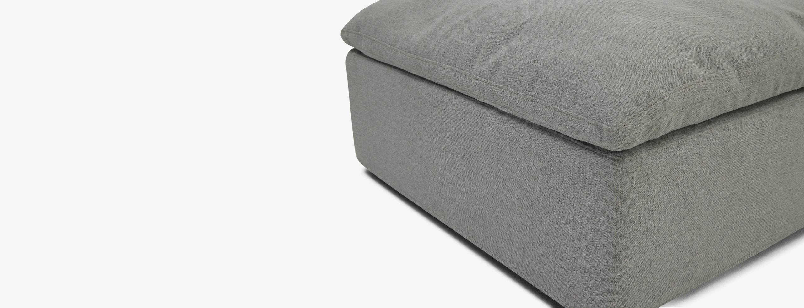 Bryant Slipcovered Ottoman Milo Dove