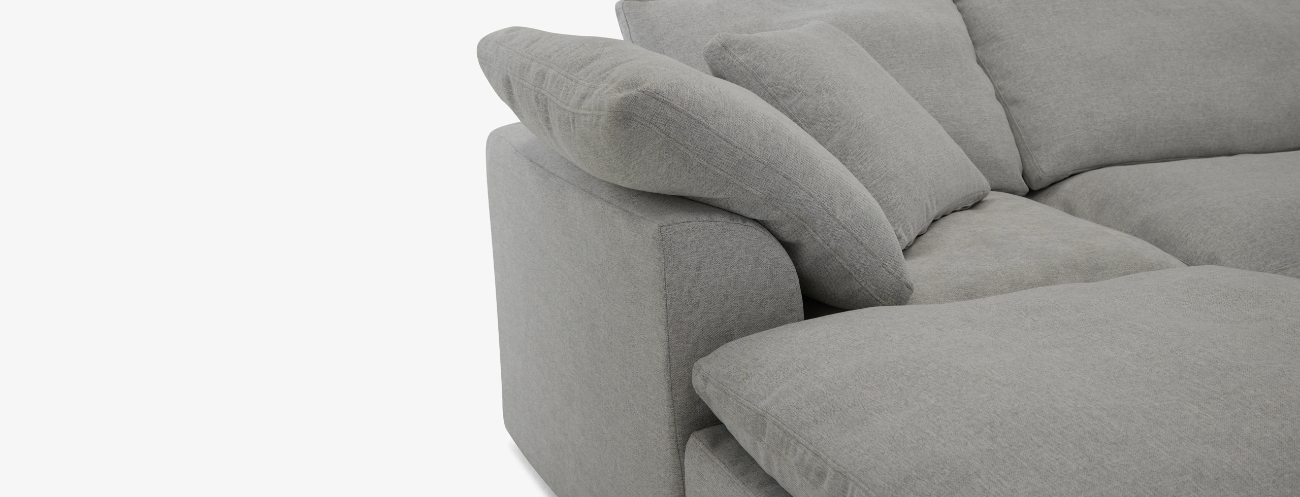 Bryant Slipcovered Modular Sofa Bumper Sectional Milo Dove