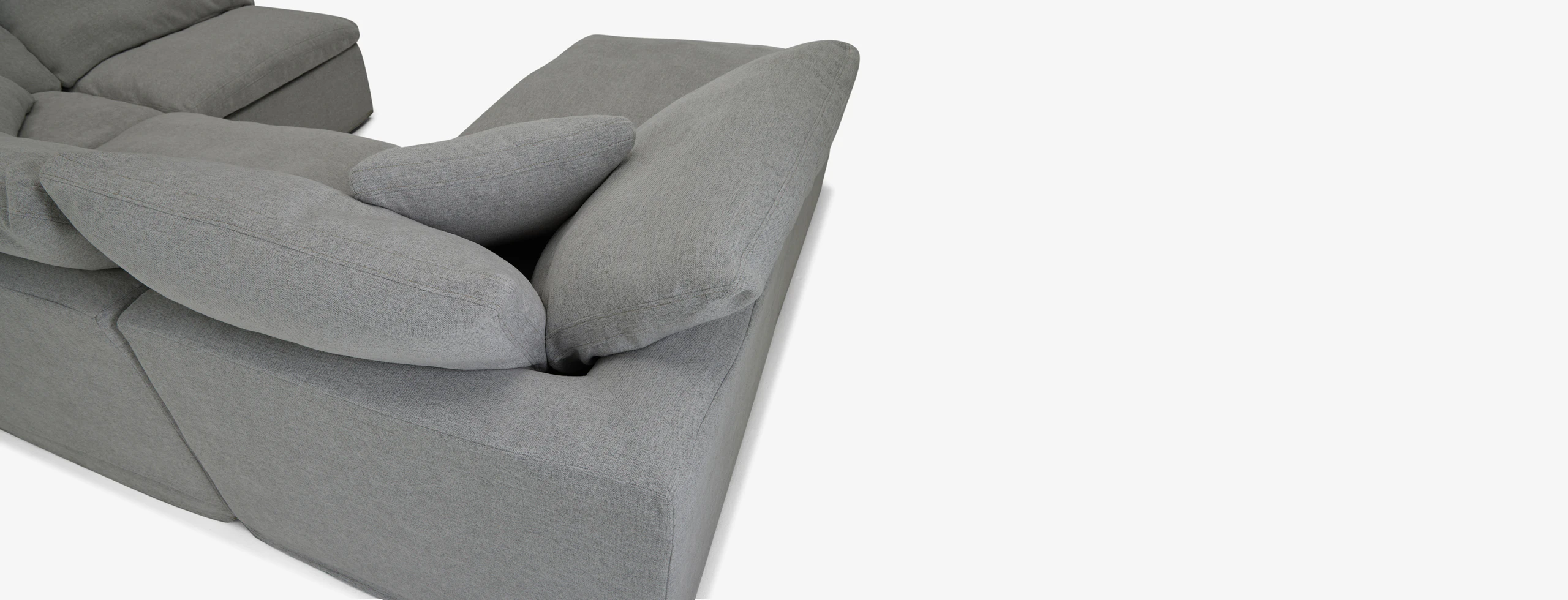 Bryant Slipcovered Modular Sofa Bumper Sectional Milo Dove