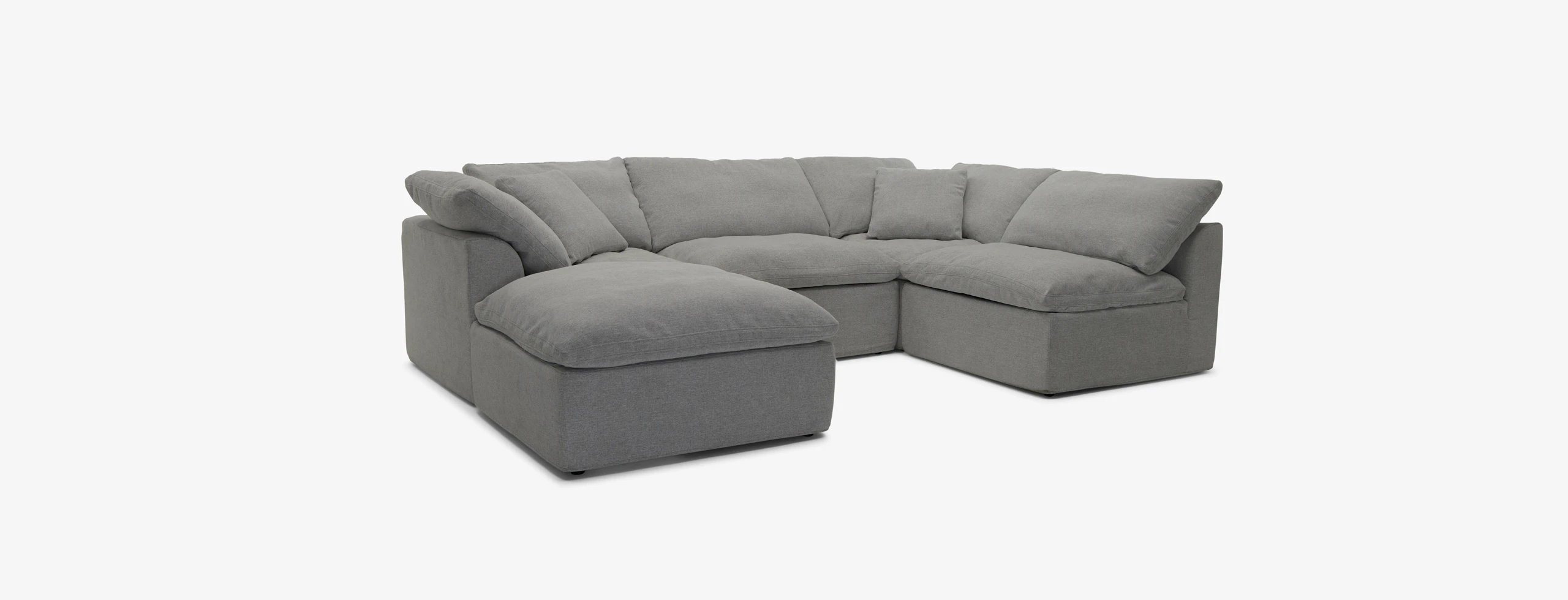 Bryant Slipcovered Modular Sofa Bumper Sectional Milo Dove