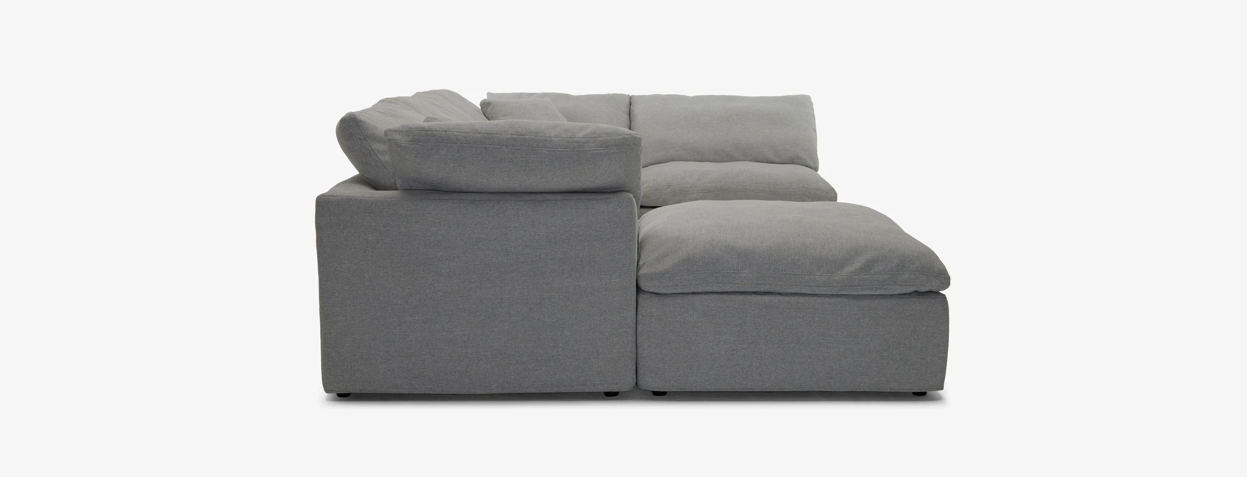 Bryant Slipcovered Modular Sofa Bumper Sectional Milo Dove