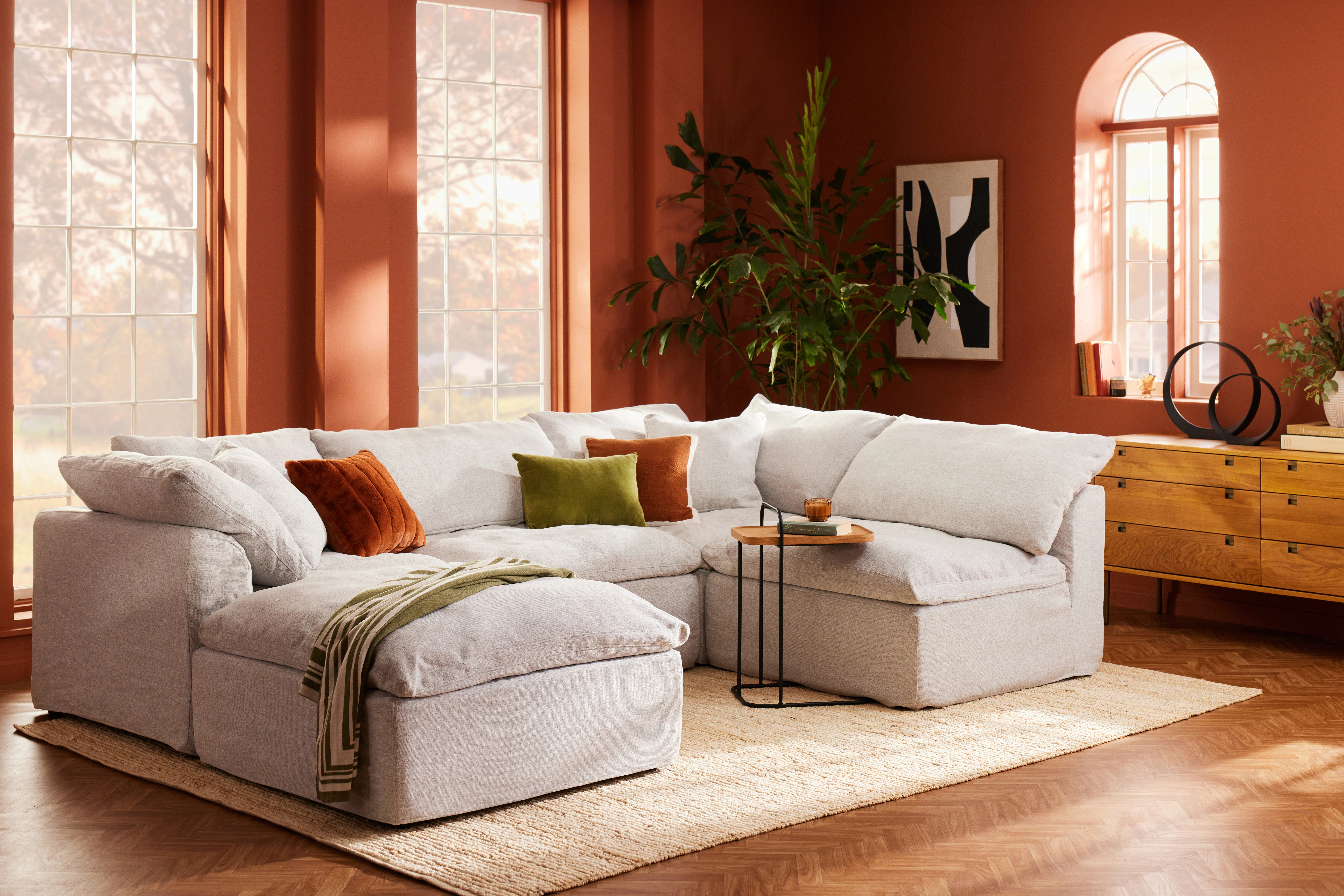 Bryant Sofa Bumper Slipcover Milo Dove