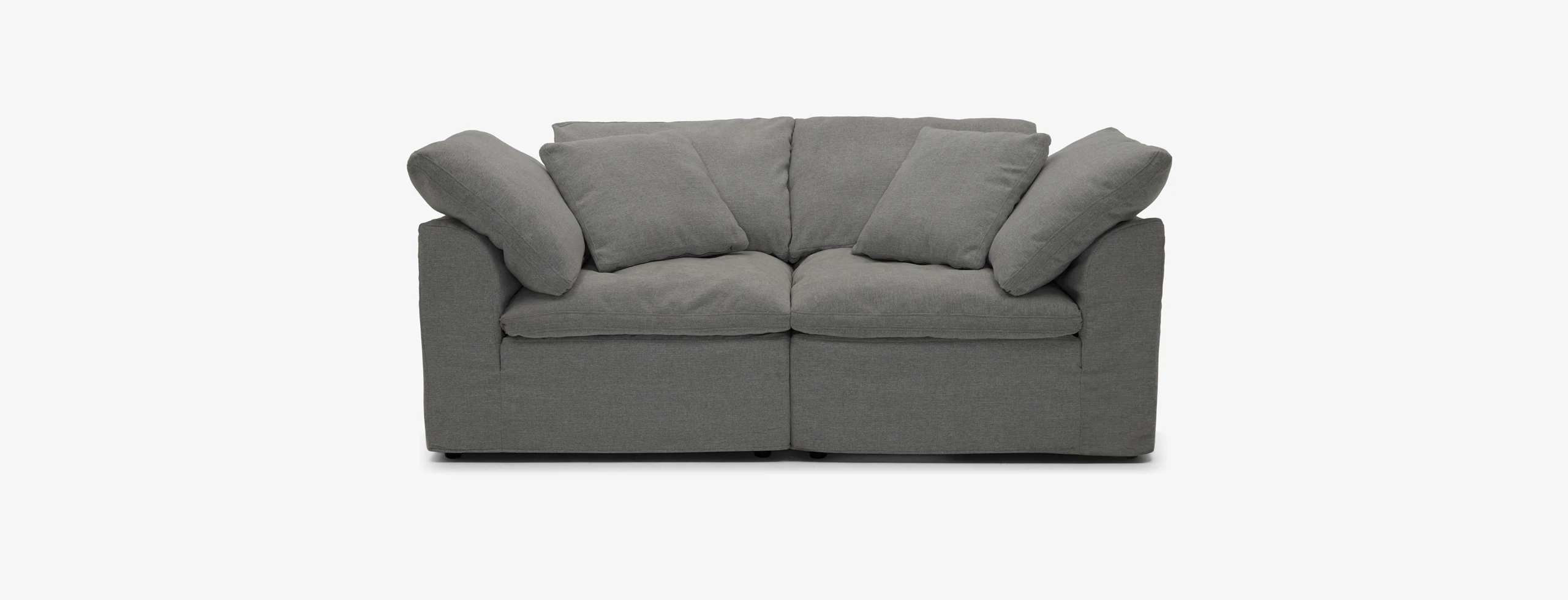 Bryant Slipcovered Modular Loveseat Milo Dove