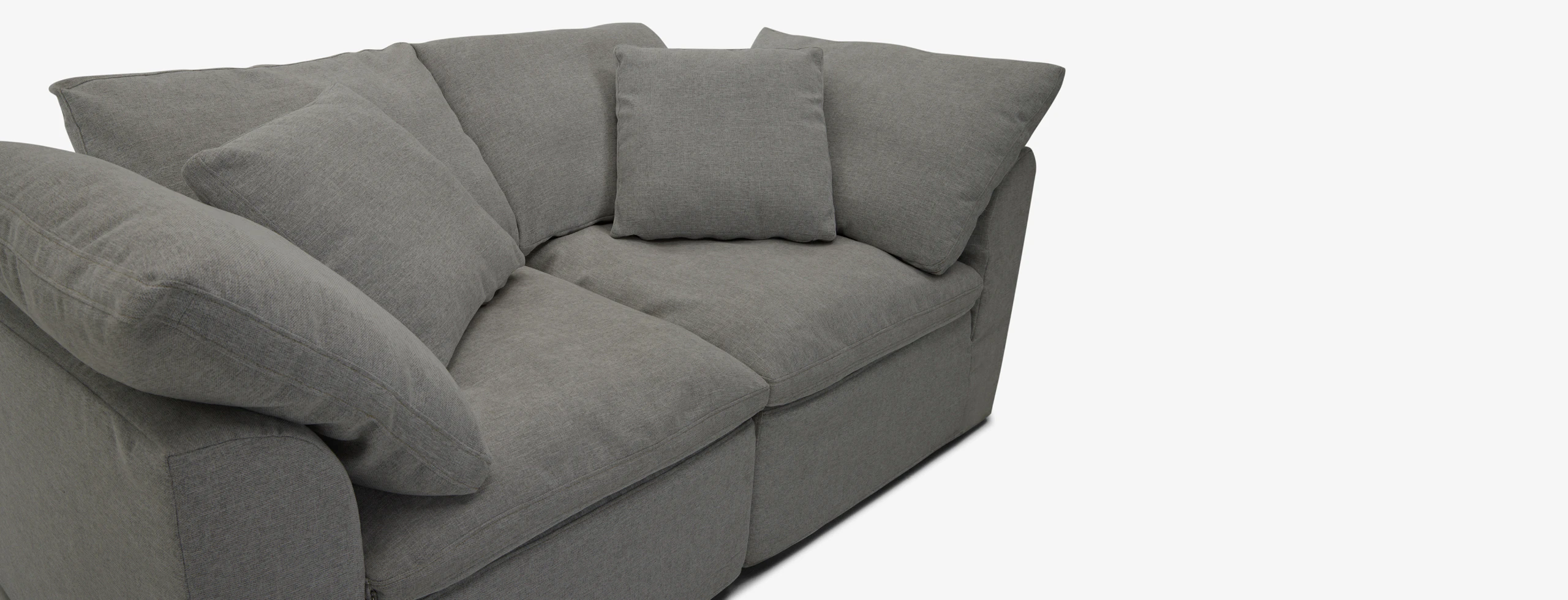 Bryant Slipcovered Modular Loveseat Milo Dove