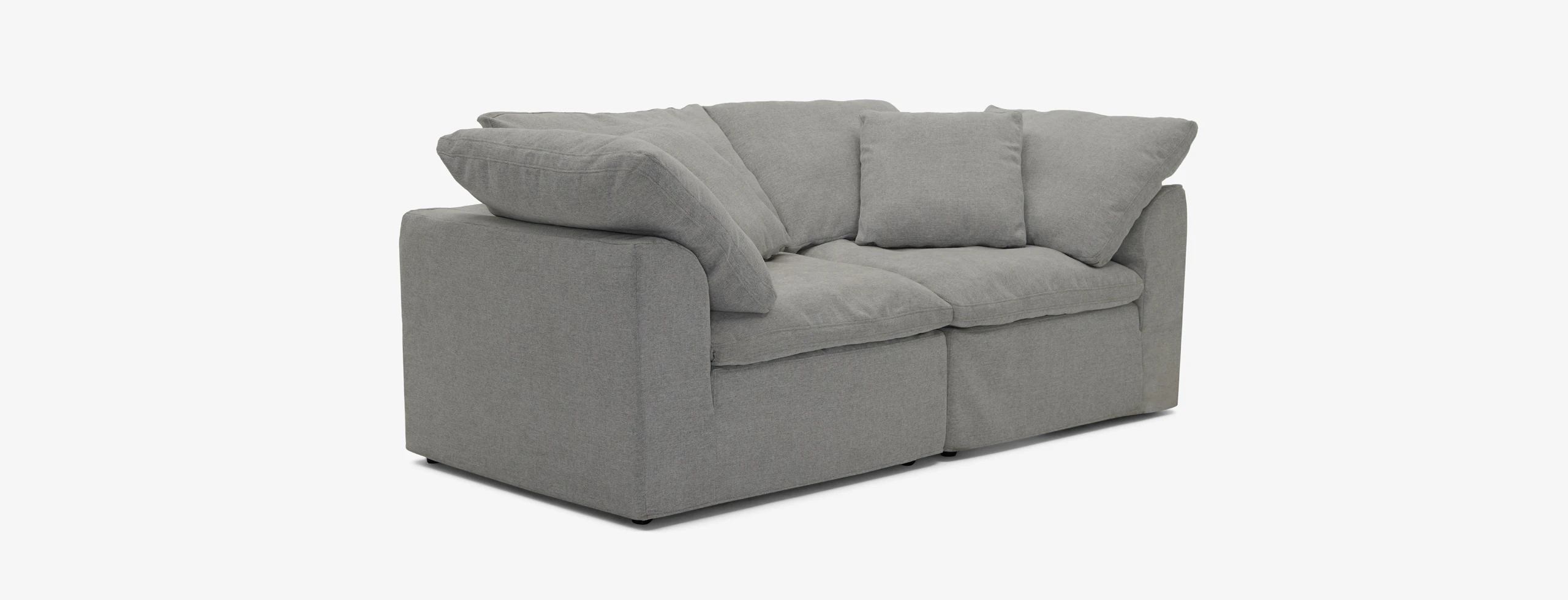 Bryant Slipcovered Modular Loveseat Milo Dove