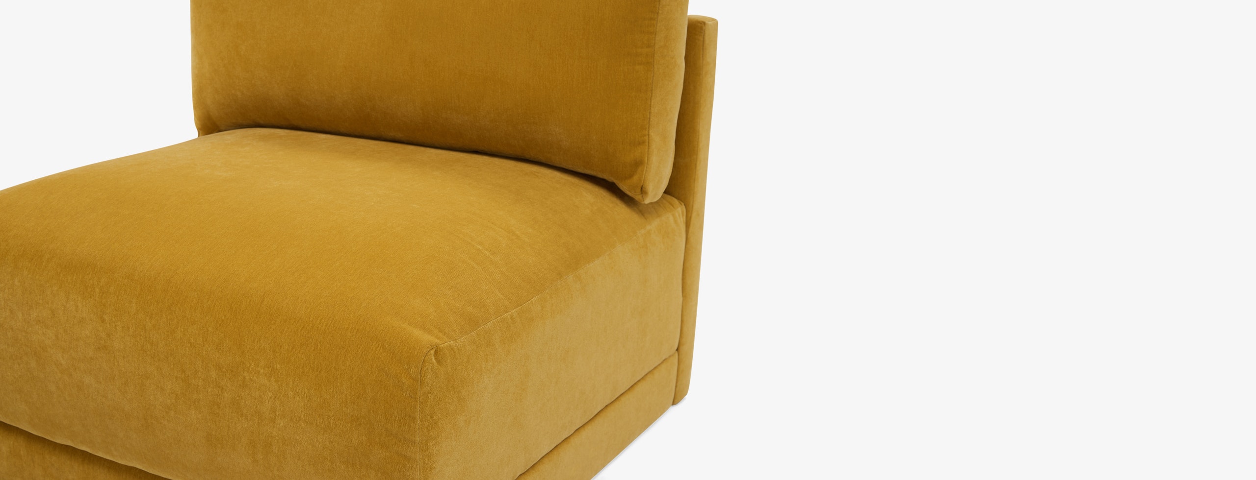 Maurice Armless Chair Harper Amber Gold