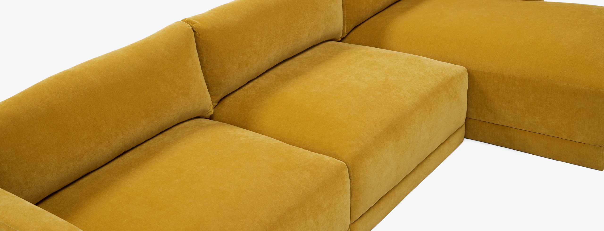 Maurice Modular Chaise Sectional Harper Amber Gold