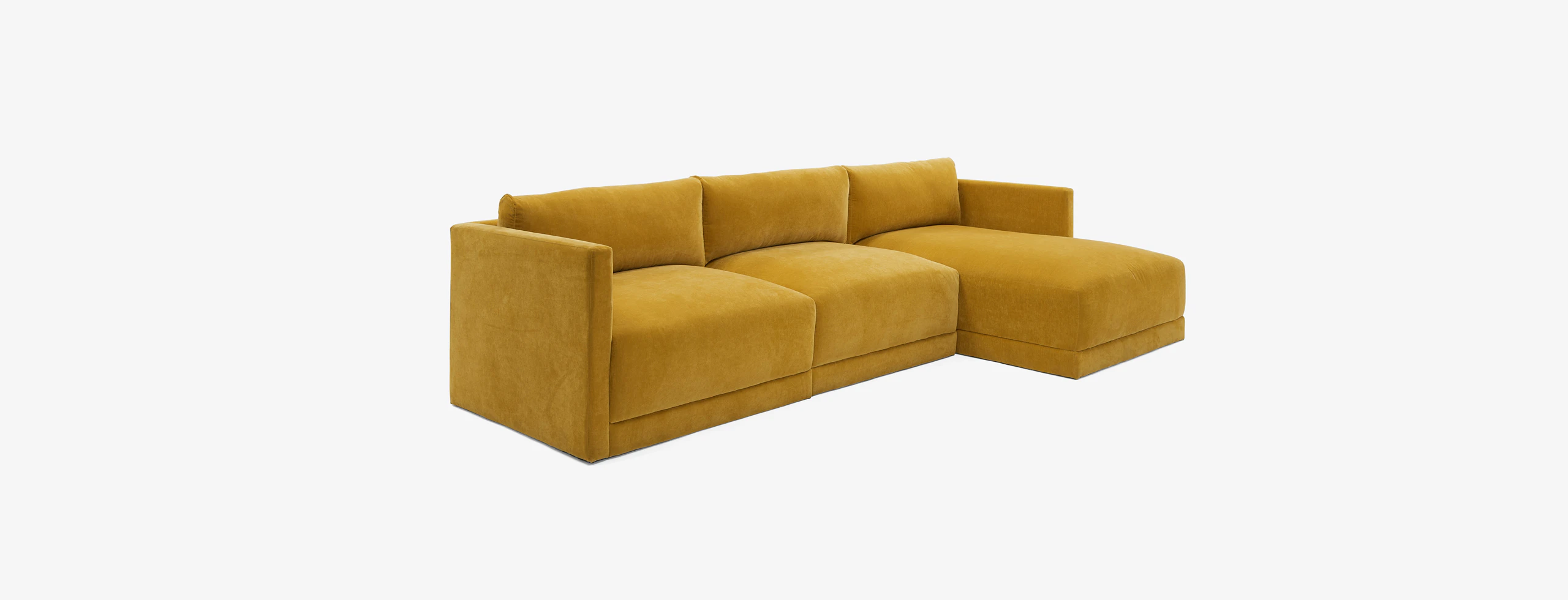 Maurice Modular Chaise Sectional Harper Amber Gold