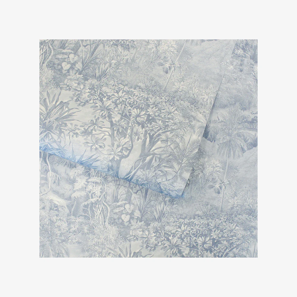 Subtropical Wallpaper Blue