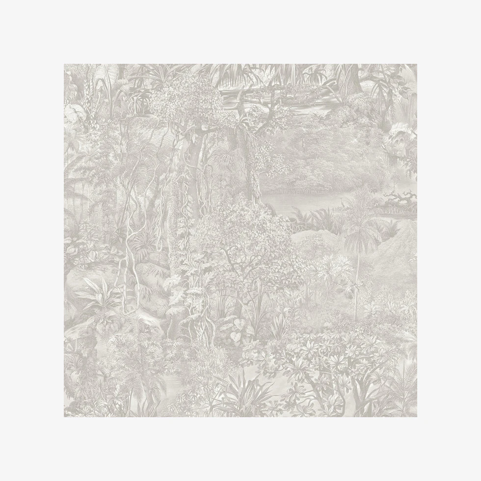Subtropical Wallpaper Gray