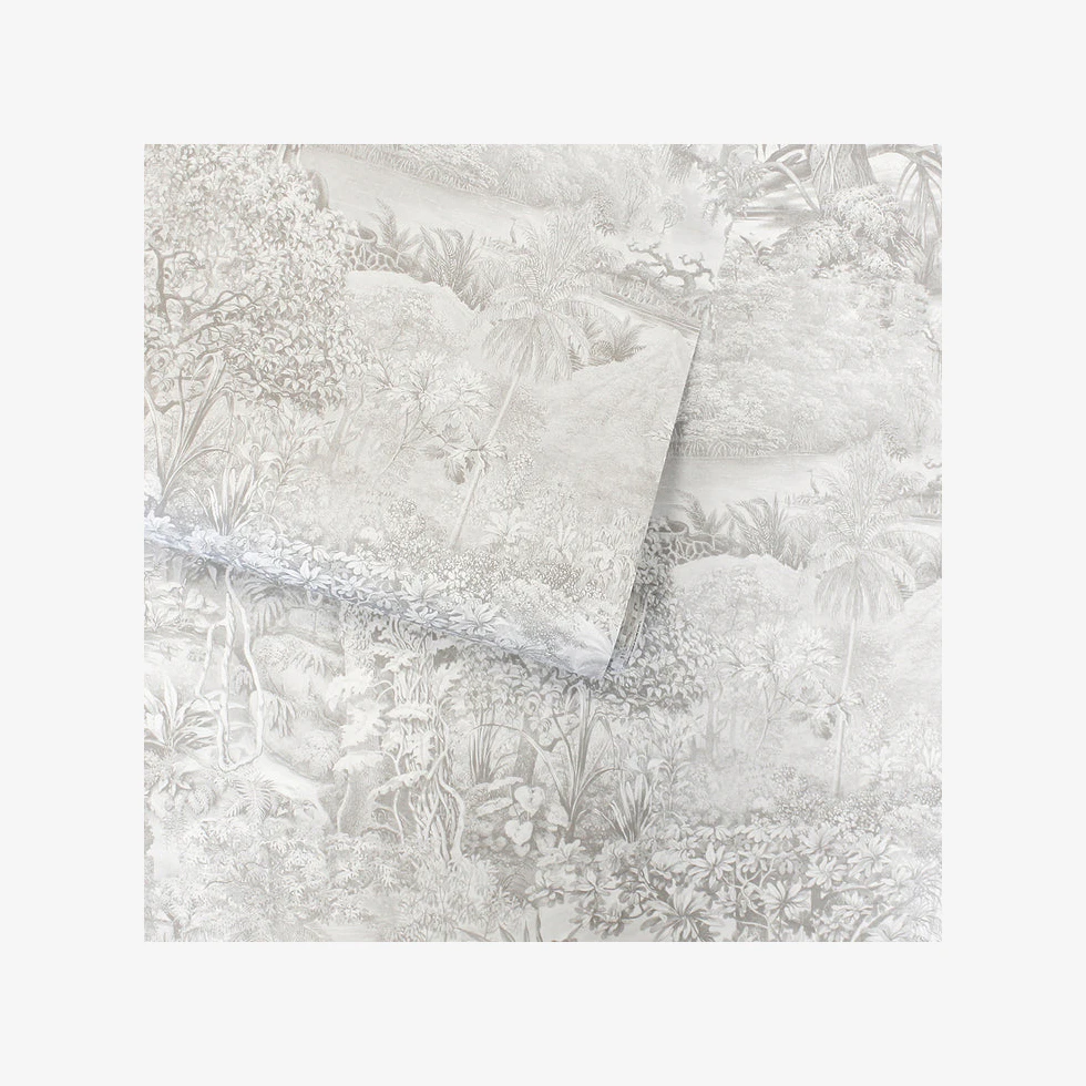 Subtropical Wallpaper Gray