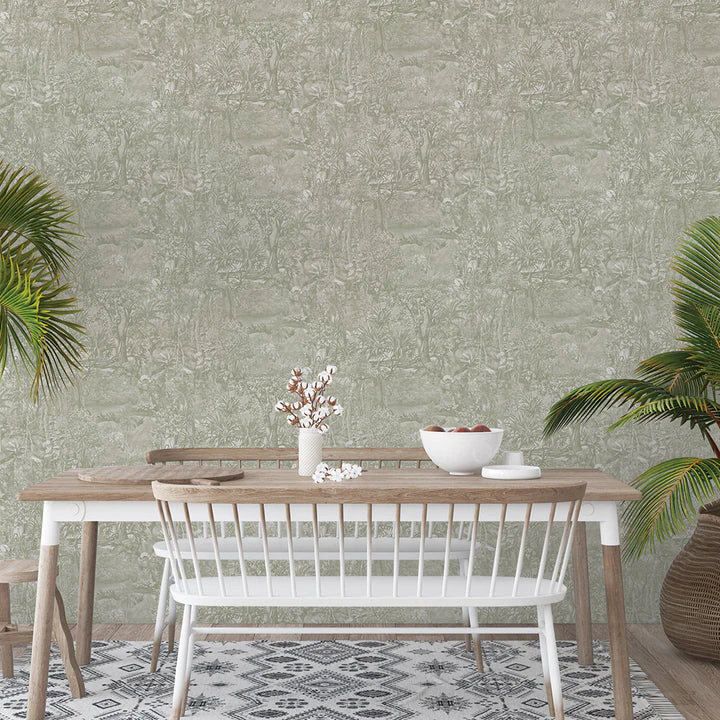 Subtropical Wallpaper Sage