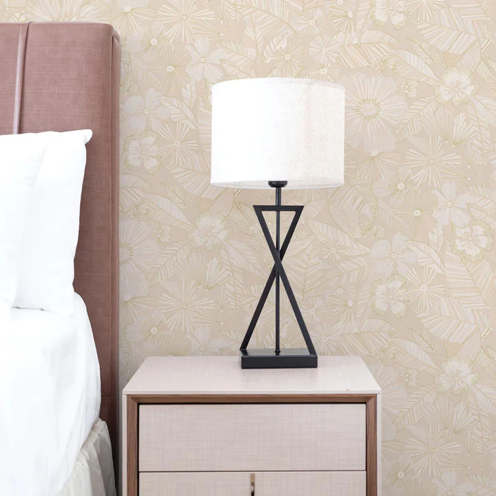 Pearlescent Floral Wallpaper Blush