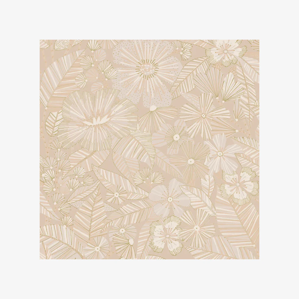 Pearlescent Floral Wallpaper Blush