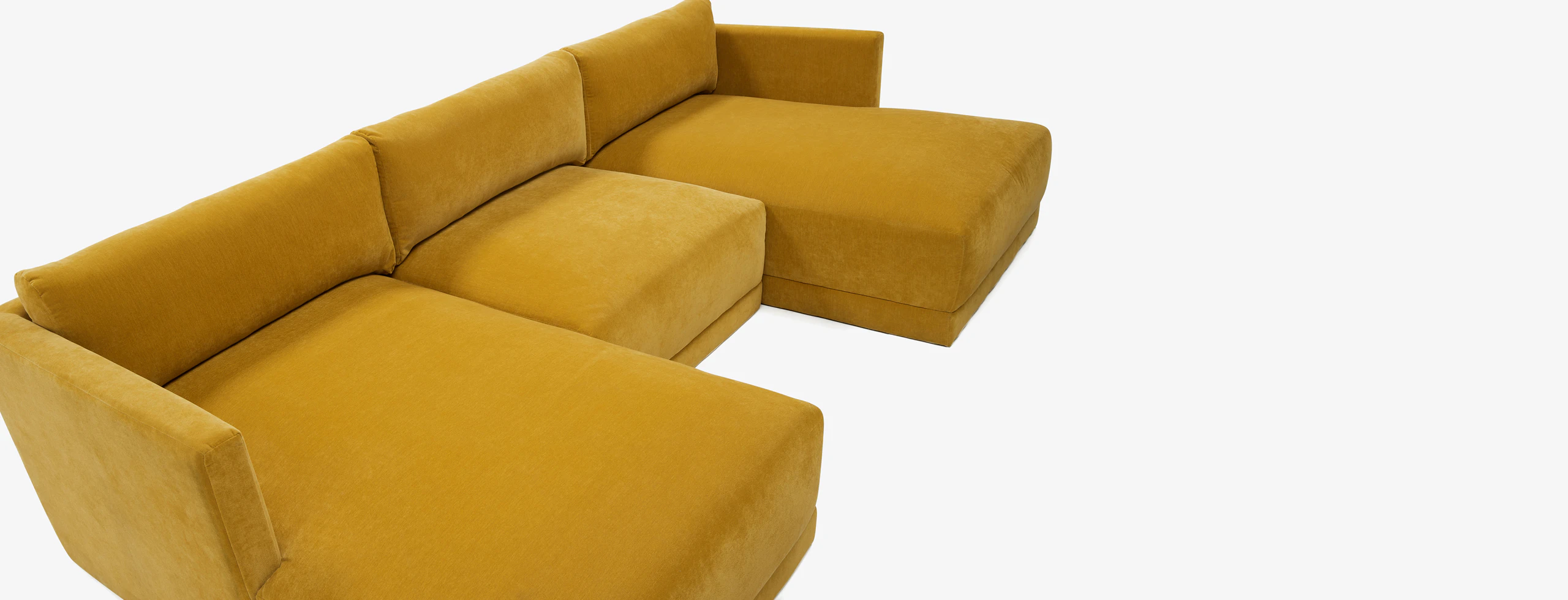 Maurice Modular Chaise Sectional Harper Amber Gold