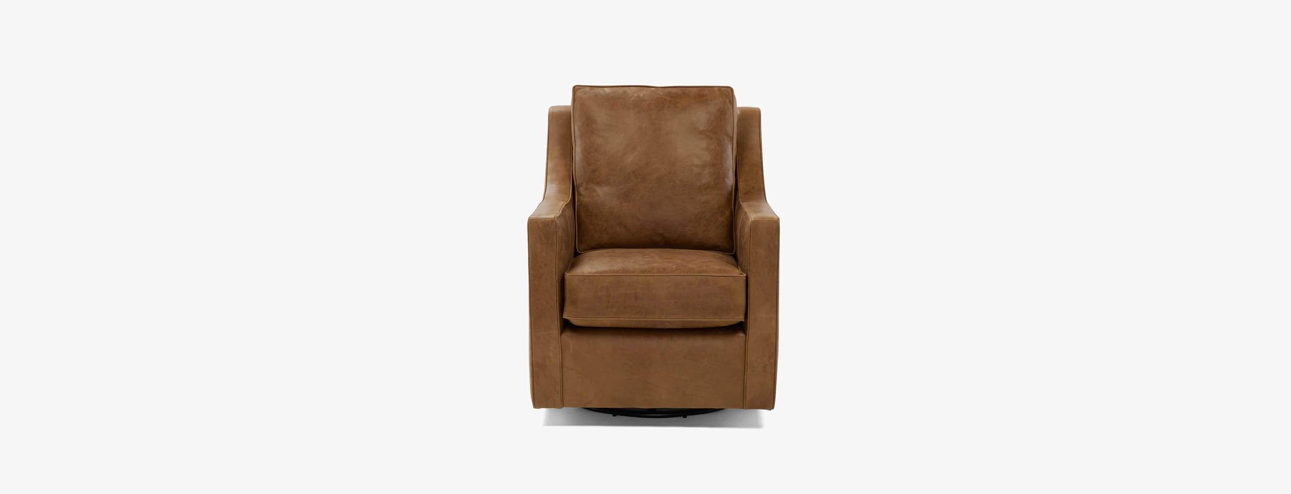Cooper Leather Swivel Glider Chair