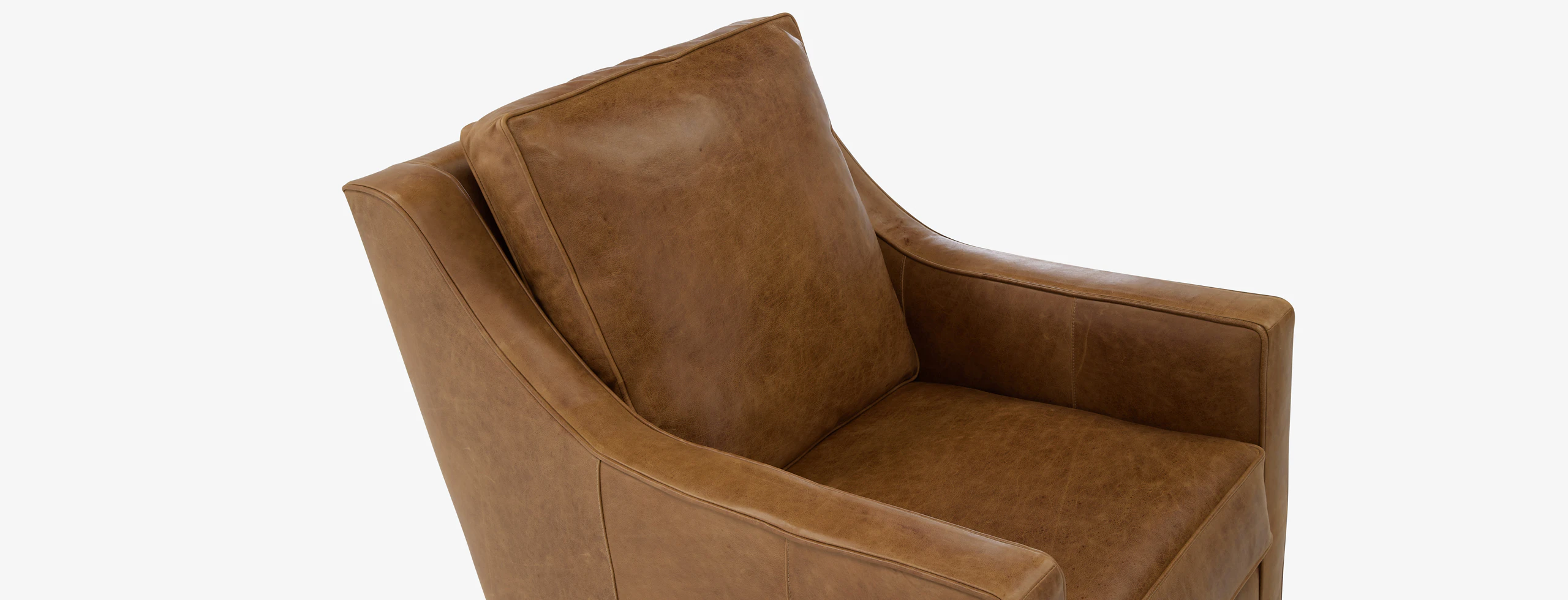 Cooper Leather Swivel Glider Chair