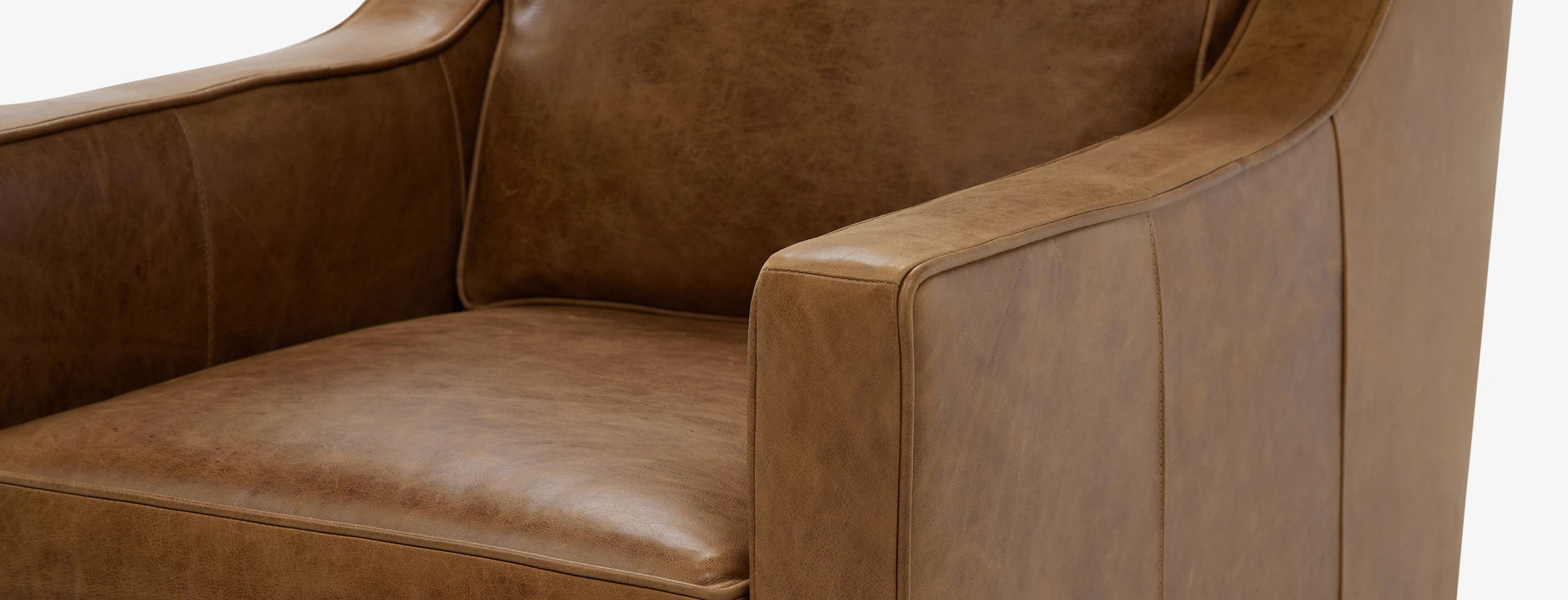 Cooper Leather Swivel Glider Chair