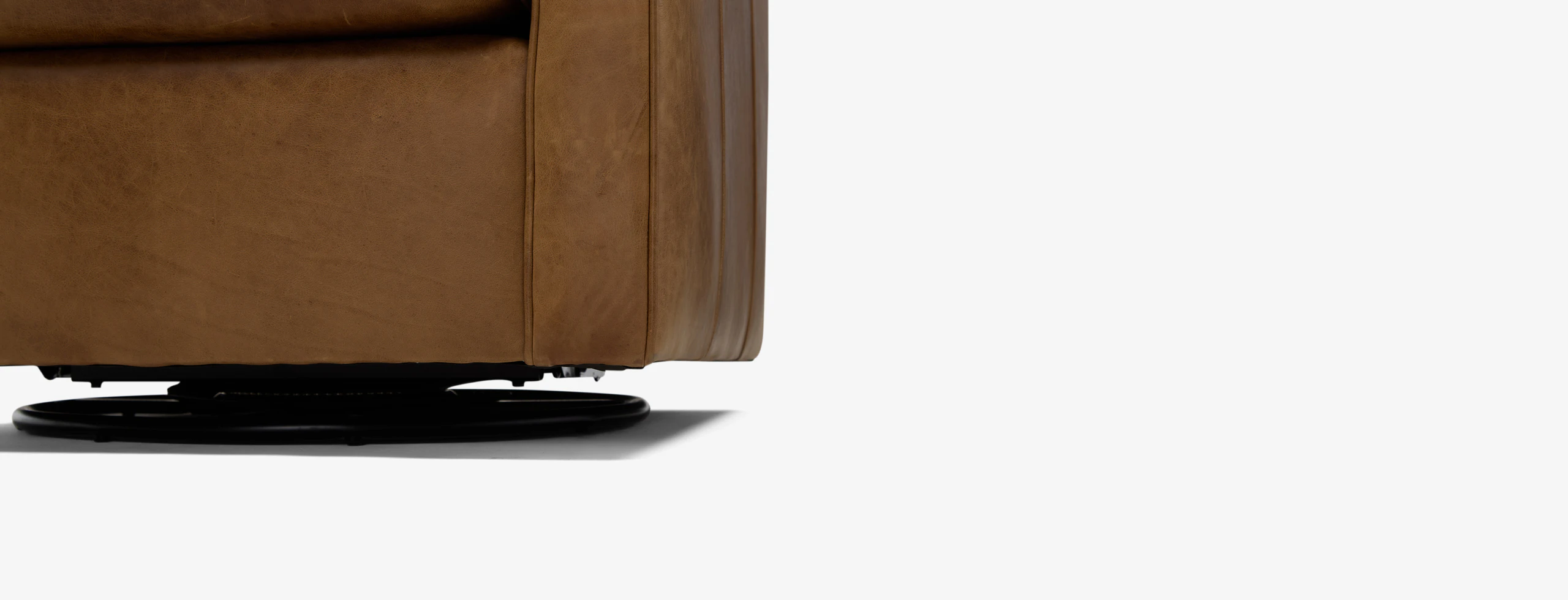Cooper Leather Swivel Glider Chair