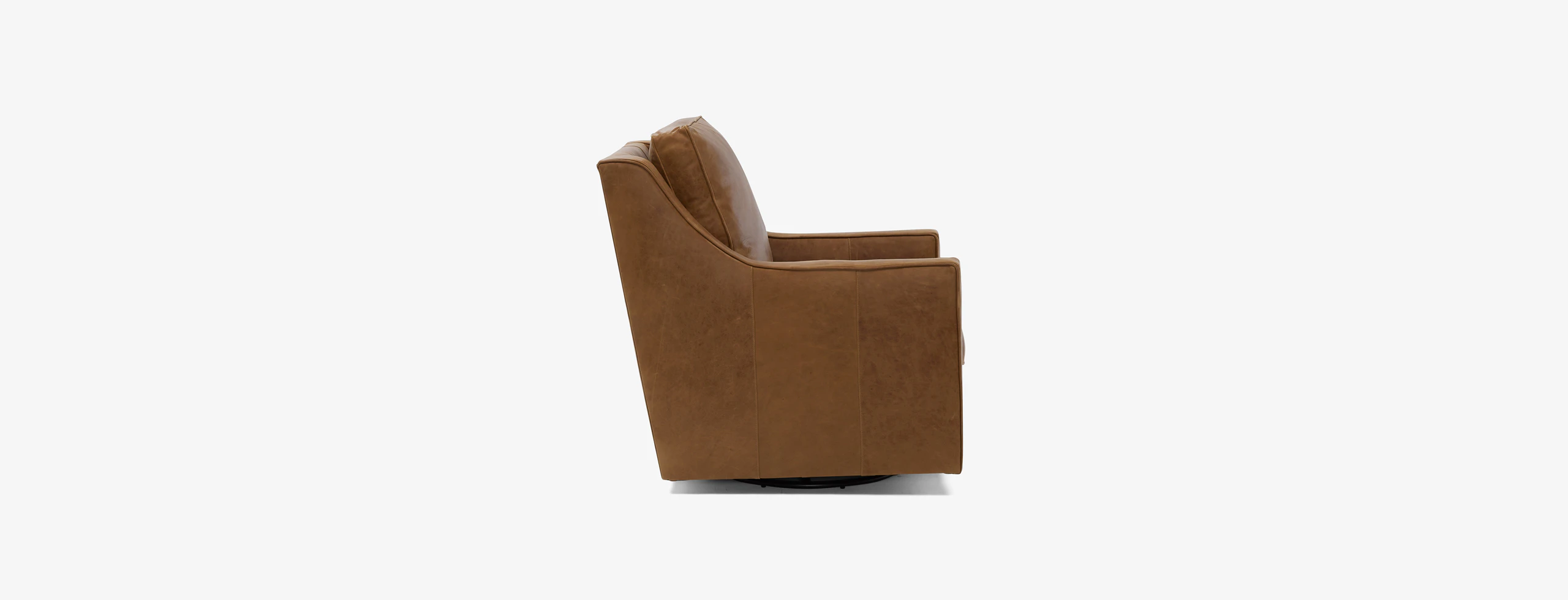 Cooper Leather Swivel Glider Chair