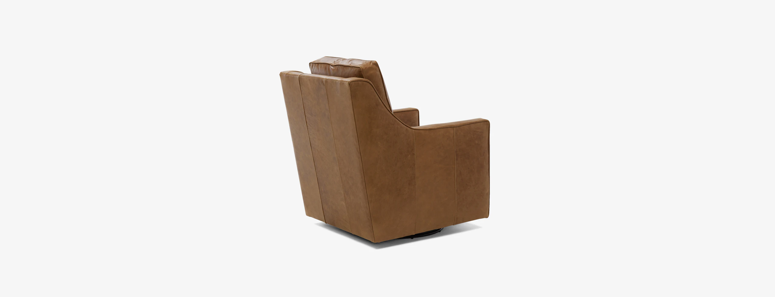 Cooper Leather Swivel Glider Chair