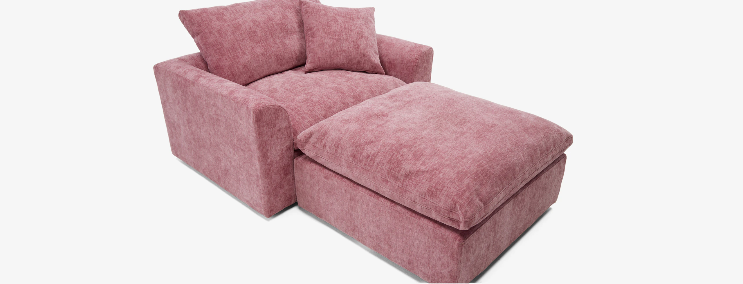 Bryant Chair And Half Bryant Ottoman Heather Rose