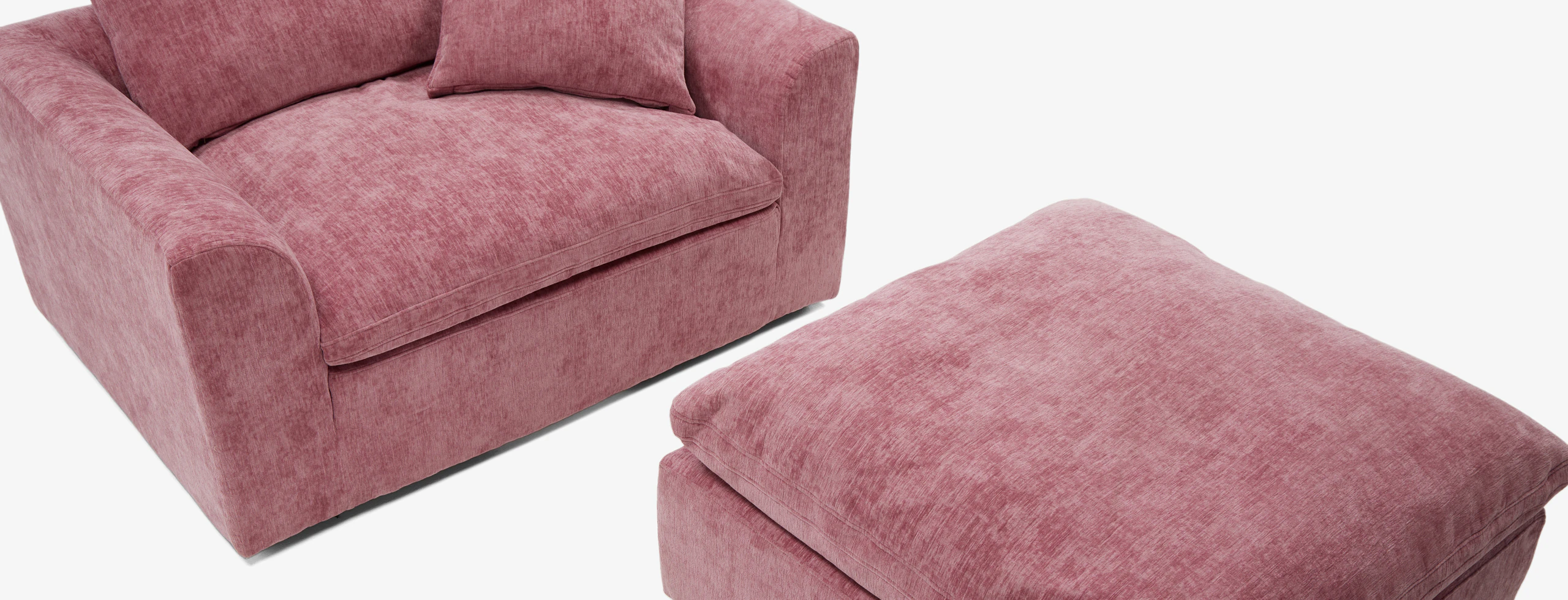 Bryant Chair And Half Bryant Ottoman Heather Rose