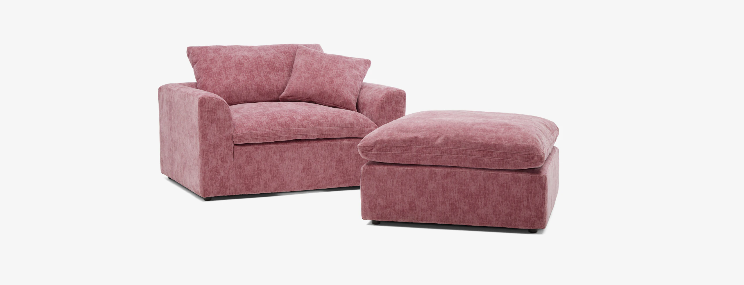 Bryant Chair And Half Bryant Ottoman Heather Rose