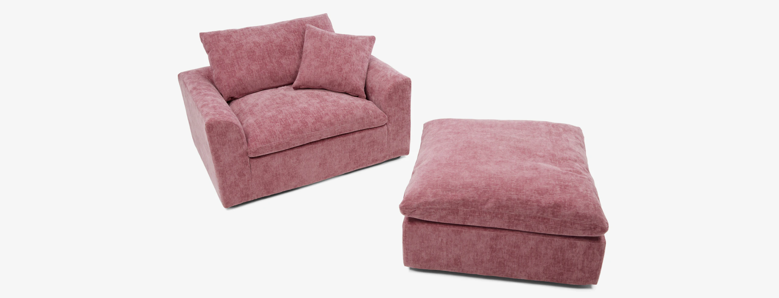 Bryant Chair And Half Bryant Ottoman Heather Rose