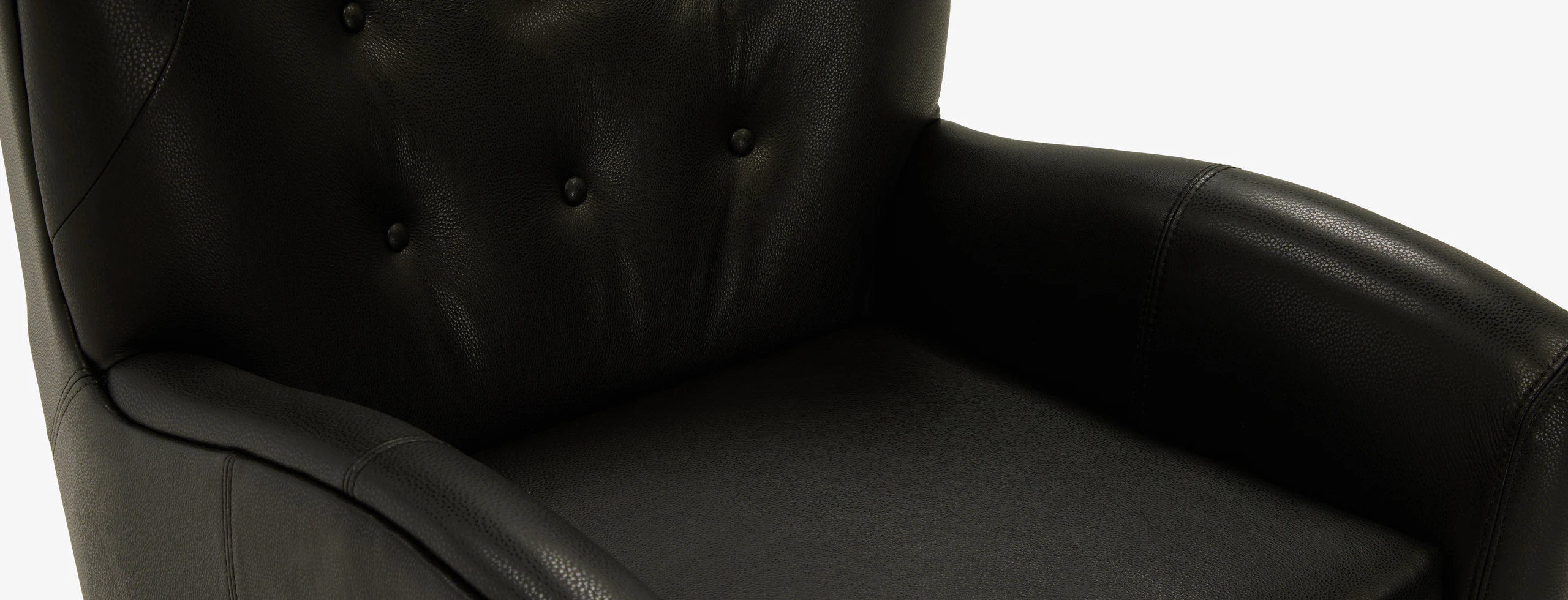 Harlow Leather Swivel Chair Distraction Soot