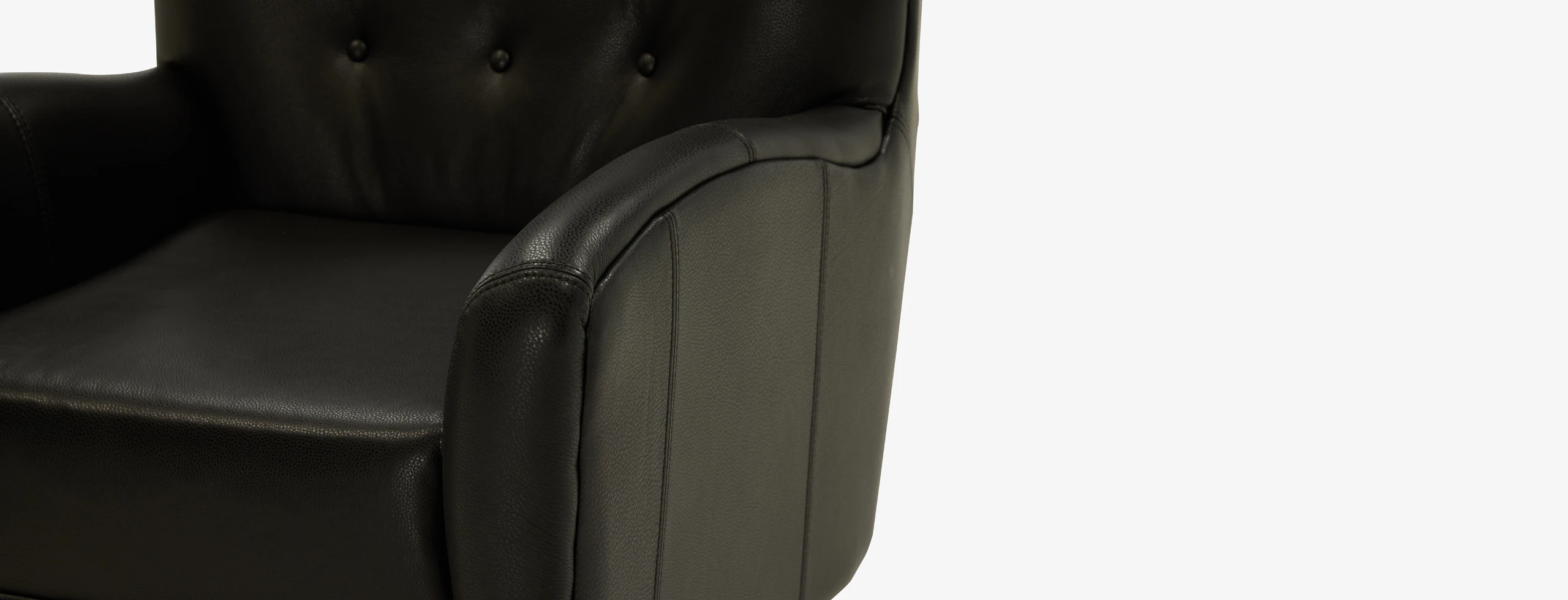 Harlow Leather Swivel Chair Distraction Soot