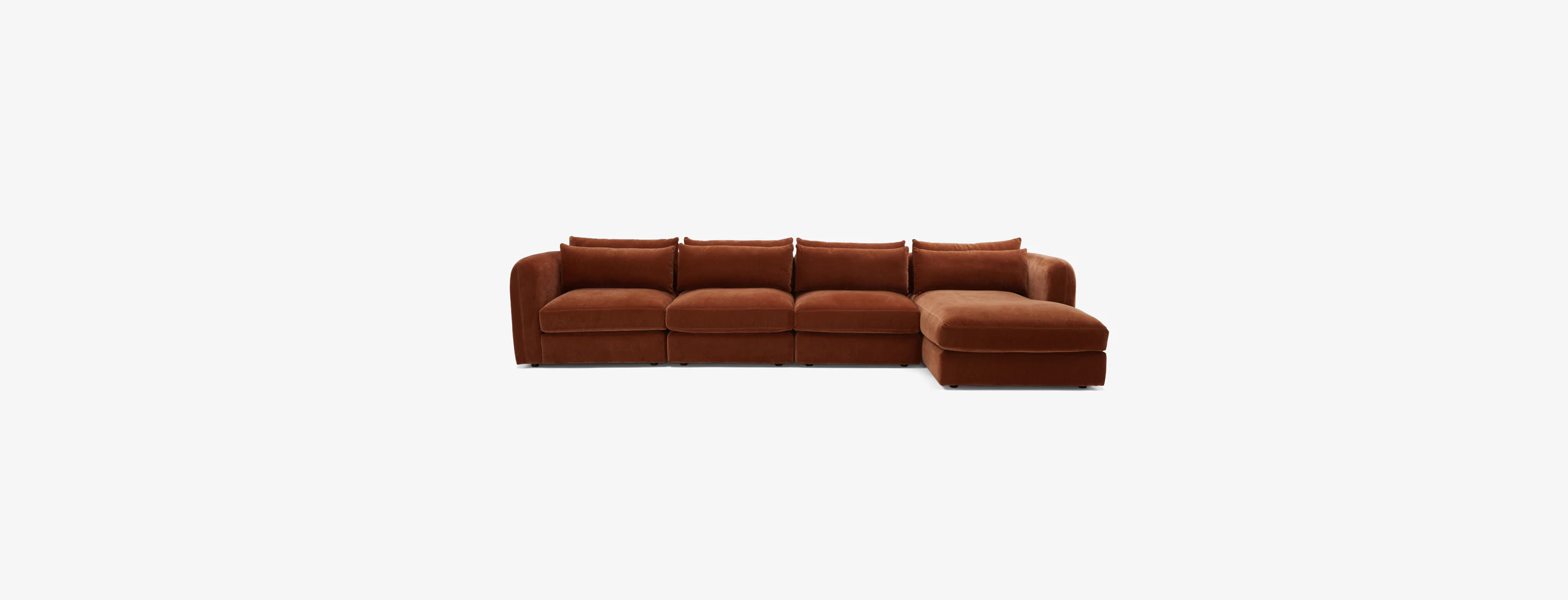 Sebastian Modular Grand Chaise Sectional Harper Cinnamon
